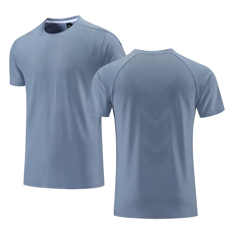 Quick Dry Men Running T-Shirt Fitness Sports Top Gym Training Shirt Breathable Jogging Casual Sportswear