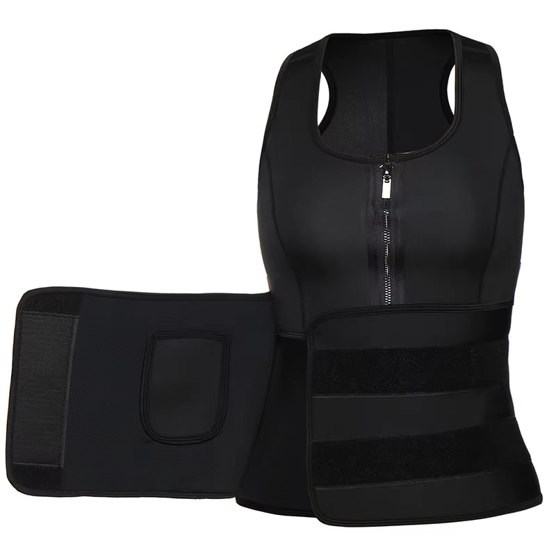 Mens Waist Trainer Vest Slimming Body Shaper Compression Shirt Workout Tank Top Shapewear Fitness Undershirt Fat Burn Sauna Suit