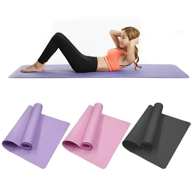 Yoga Mat Thick 1/5" Thick Non Slip Anti-Tear High Density Exercise Mat with Carrying Strap Large Yoga Mat for Floor, Gym, Fitness, Pilates, Stretching, Home Yoga, Workouts