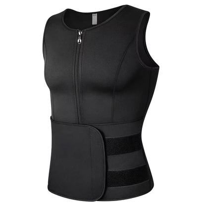 Mens Waist Trainer Vest Slimming Body Shaper Compression Shirt Workout Tank Top Shapewear Fitness Undershirt Fat Burn Sauna Suit
