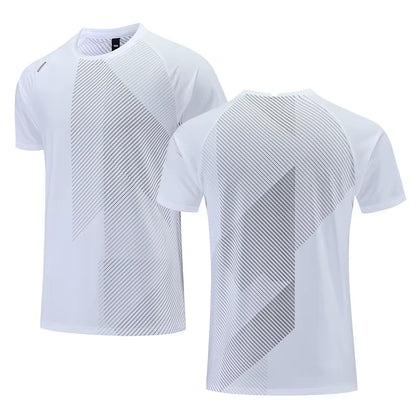 Quick Dry Men Running T-Shirt Fitness Sports Top Gym Training Shirt Breathable Jogging Casual Sportswear