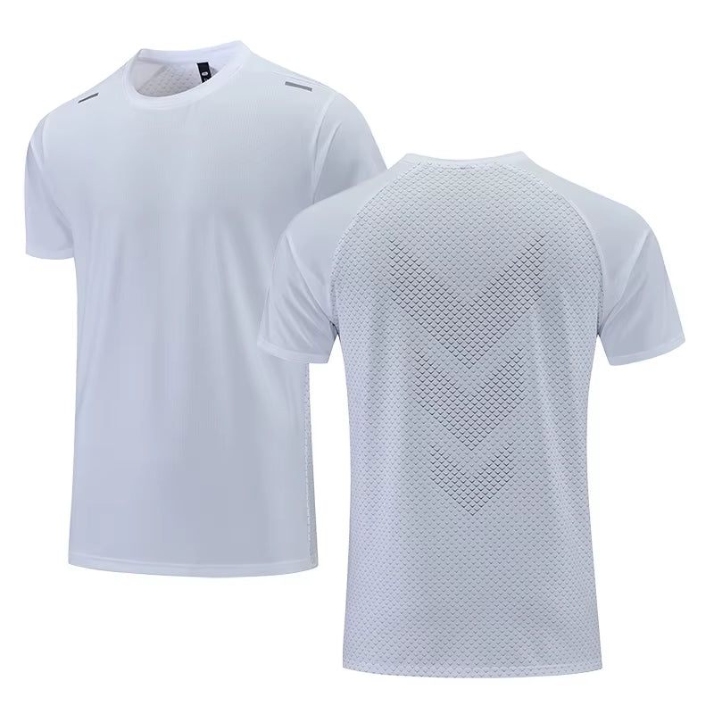 Quick Dry Men Running T-Shirt Fitness Sports Top Gym Training Shirt Breathable Jogging Casual Sportswear