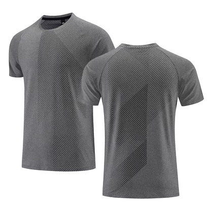 Quick Dry Men Running T-Shirt Fitness Sports Top Gym Training Shirt Breathable Jogging Casual Sportswear